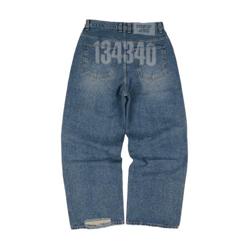 134340 Vintage Laser Denim Pants Blue