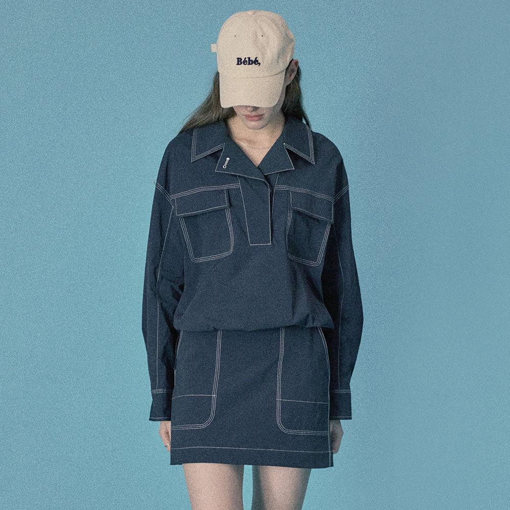 Top Stitch Drawstring Shirt SW3SB119-24