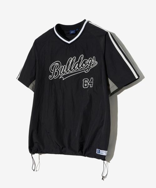 BASEBALL SHORT-SLEEVE NYLON T-SHIRT BLACK/CHARCOAL