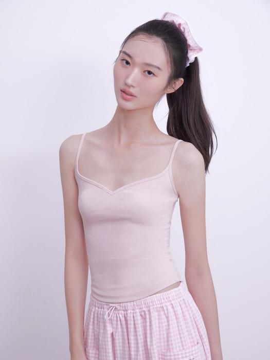 [1차 리오더] Sweet heart neck Camisole (PINK)