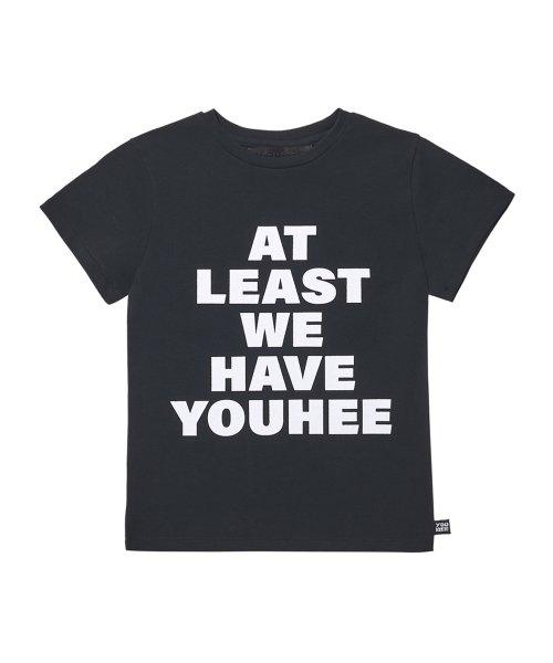 유희(YOUHEE)  LETTERING T-SHIRT BLACK - 사이즈 & 후기 | 무신사