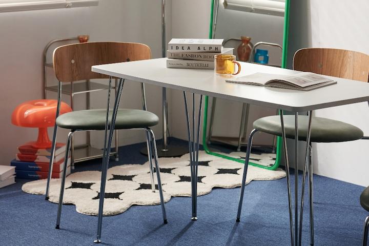 조지아  테이블 식탁 책상 원룸테이블 까페테이블 감성테이블 2인식탁 화이트테이블 1200