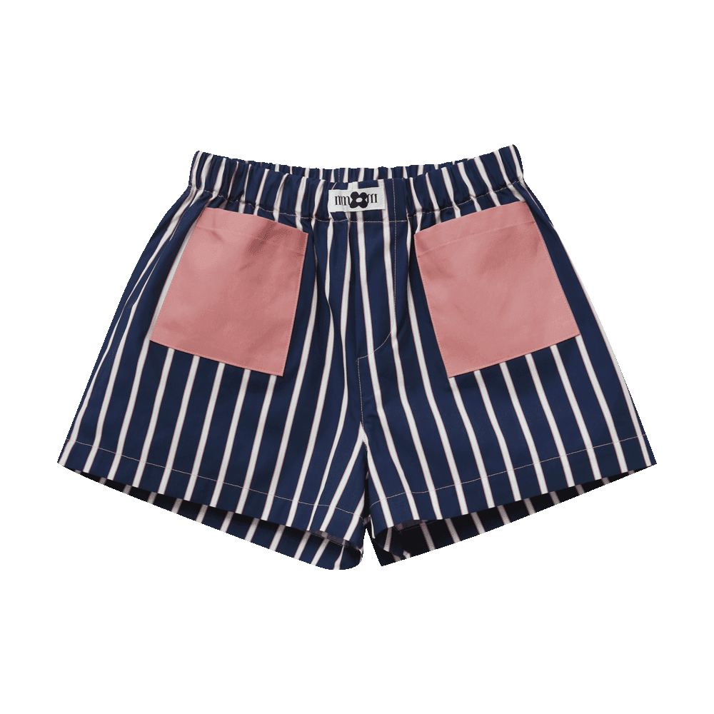 [MMOM] Navy Pink Stripe Shorts