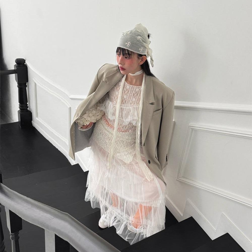 [FOUNDATION 파운데이션] 퍼프 망사 브라 탑