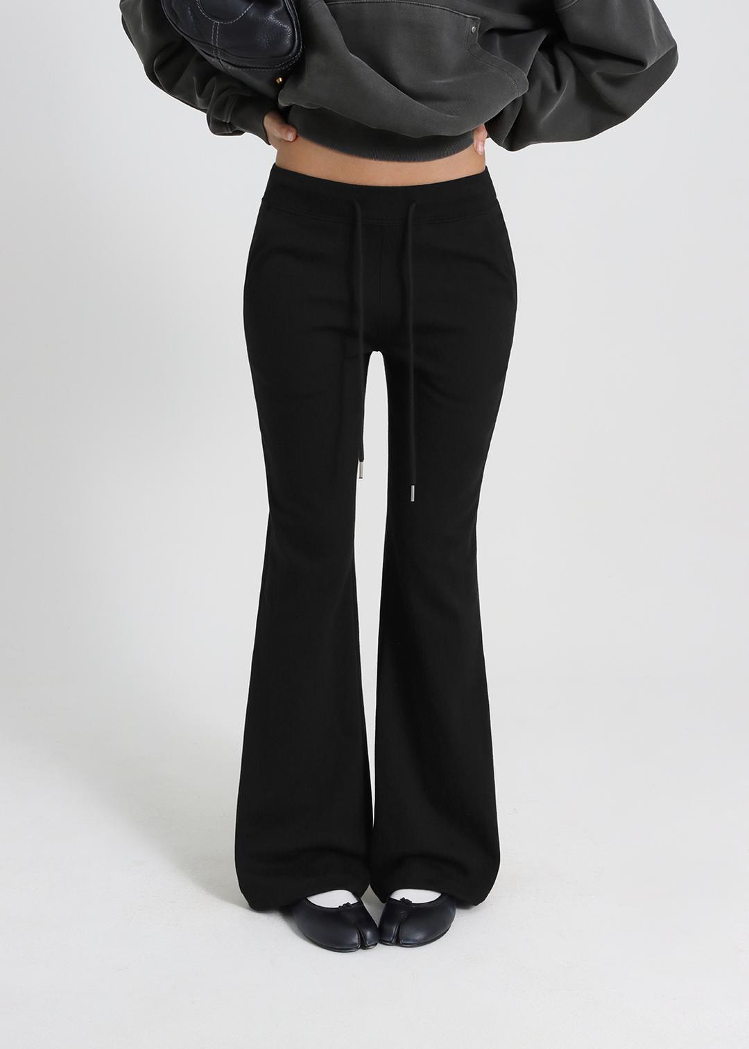 블랙업 [1천장판매] [B-BASIC] 라이트 스웨트 부츠컷 밴딩팬츠