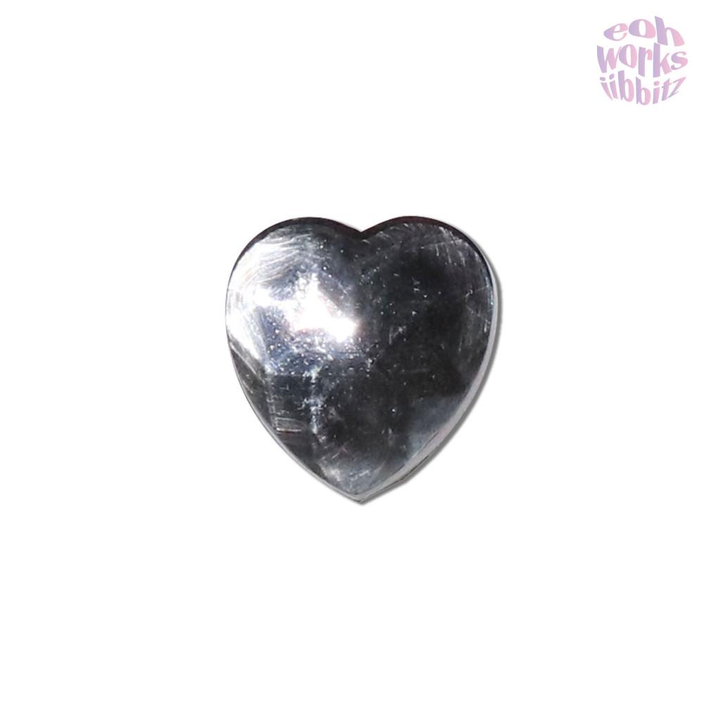 silver heart jibbitz / 지비츠 지비츠세트 하트지비츠 큐빅지비츠