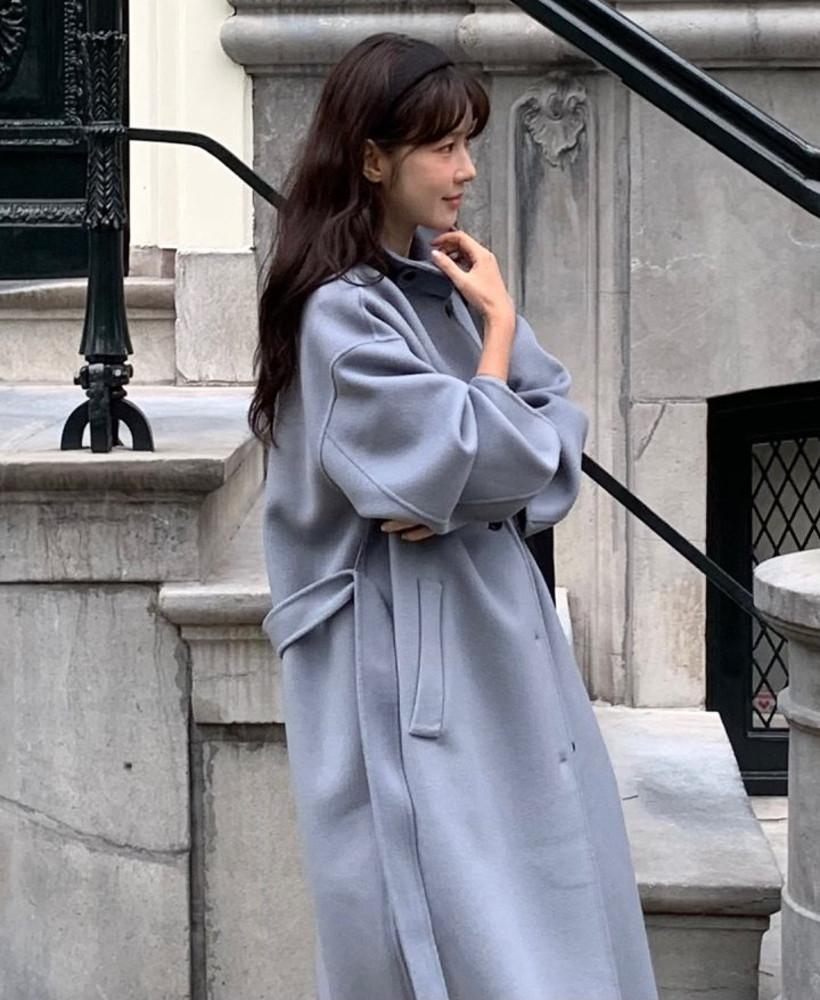 24FW 베르가못 발마칸 핸드 코트 울100 스트랩 핸드메이드 롱코트