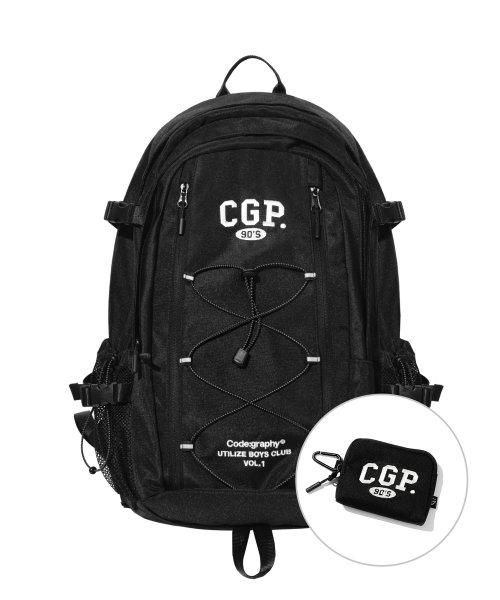 CGP 아치 로고 백팩_블랙(+미니 파우치)