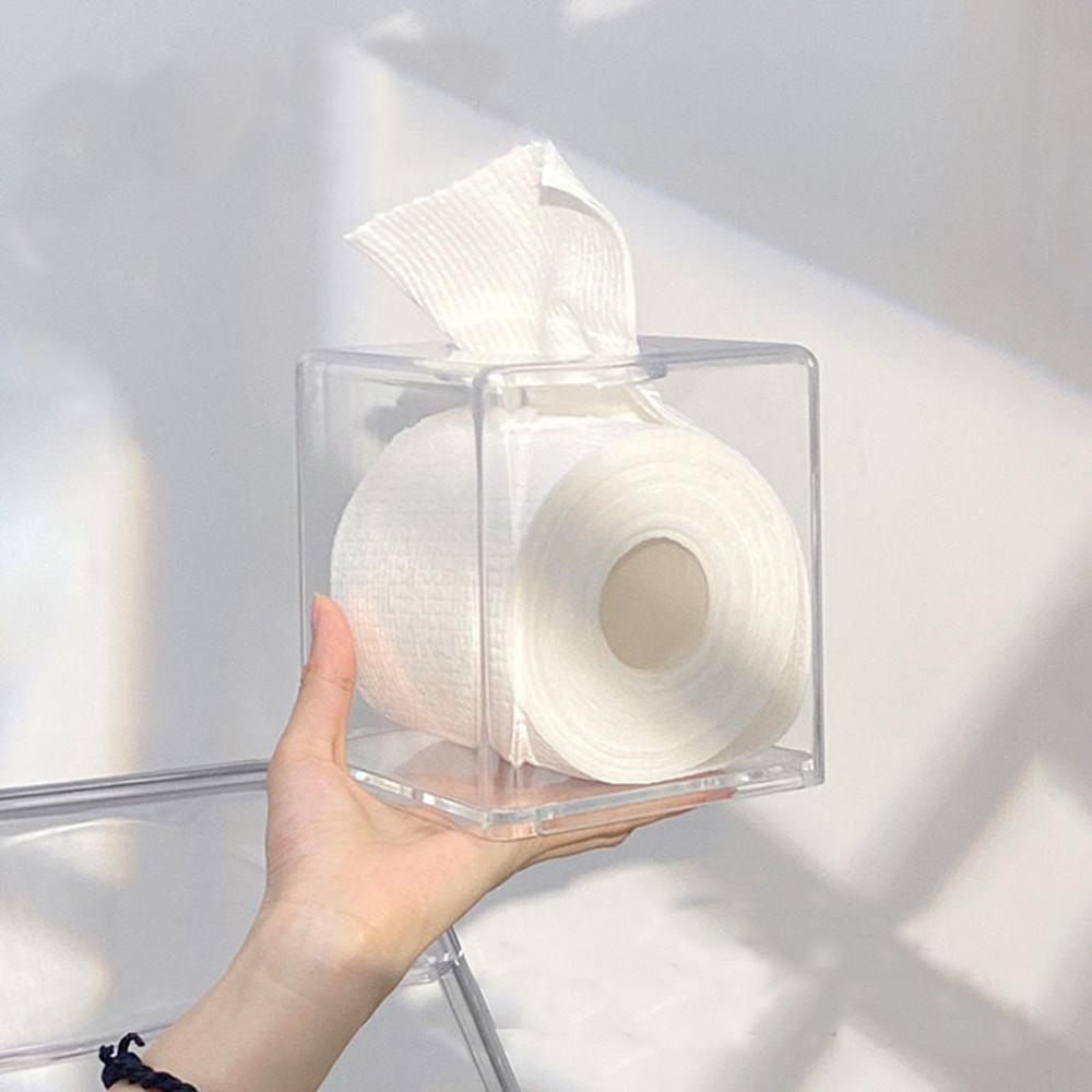 심플 투명 아크릴 티슈 케이스 두루마리 휴지곽