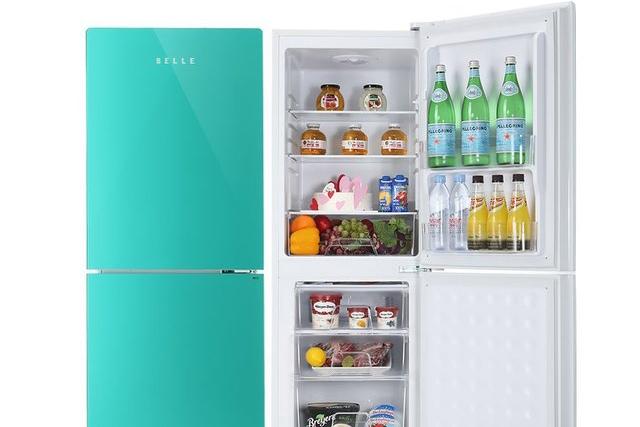 레트로 글라스 소형 냉장고 SR-C15AM (민트 136L)