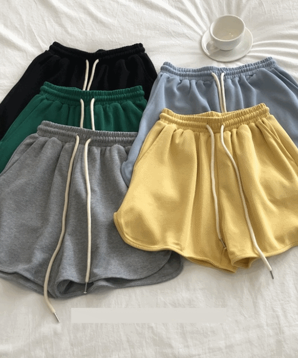 심플리 캐주얼 데일리 밴딩 끈조절 스트랩 트레이닝 숏팬츠 홈웨어 원마일룩