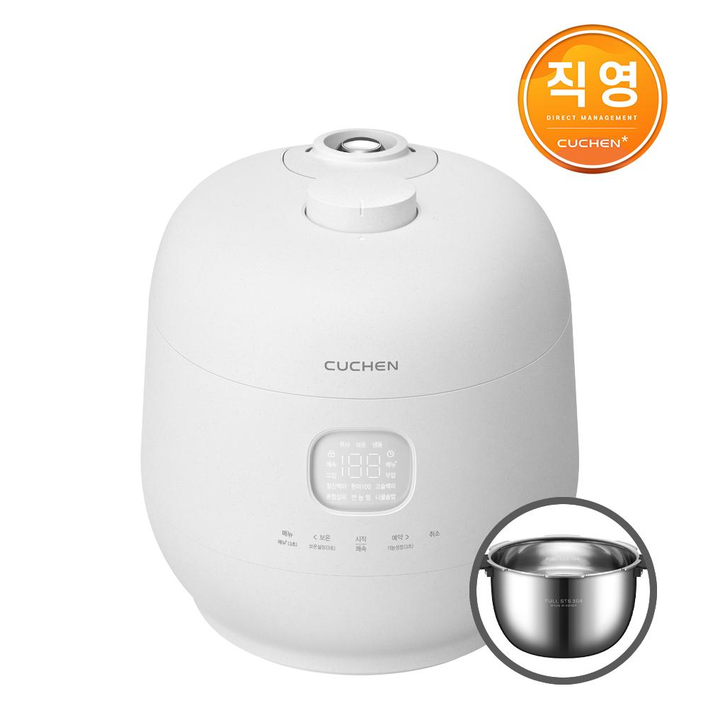 쿠첸 브레인 퓨어화이트 풀스텐 듀얼프레셔 6인용 IH전기압력밥솥 CRH-TWS0610MW