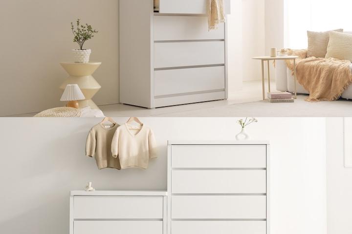 [런칭특가]오!메가 칸칸이 속원목 서랍장 800/1000 3단/5단 서랍장 모음전