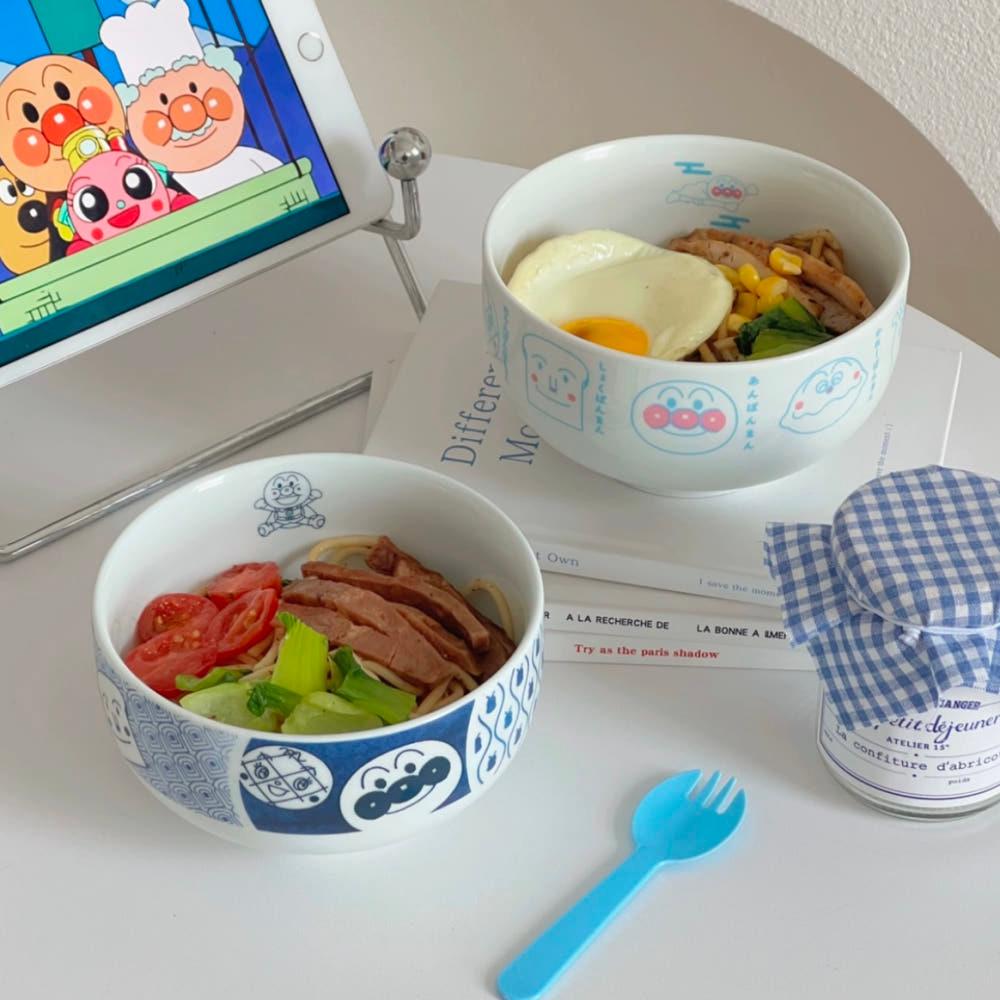 호빵맨 면기 대접 그릇 앞접시 홈 악세사리 세라믹 도자기 집들이 선물