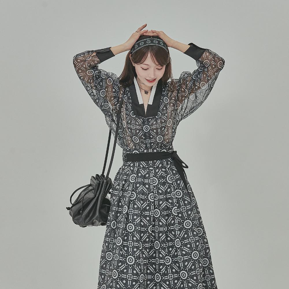 시스루 강릉김씨 블라우스 [태조어진문 그레이]