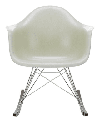 임스 파이버글라스 흔들의자 RAR / Chrome & Dark Maple , Parchment, VITRA
