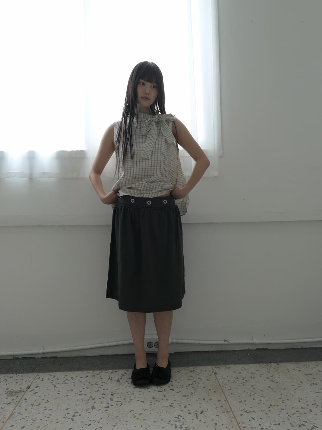 세이지블루 tofu blouse