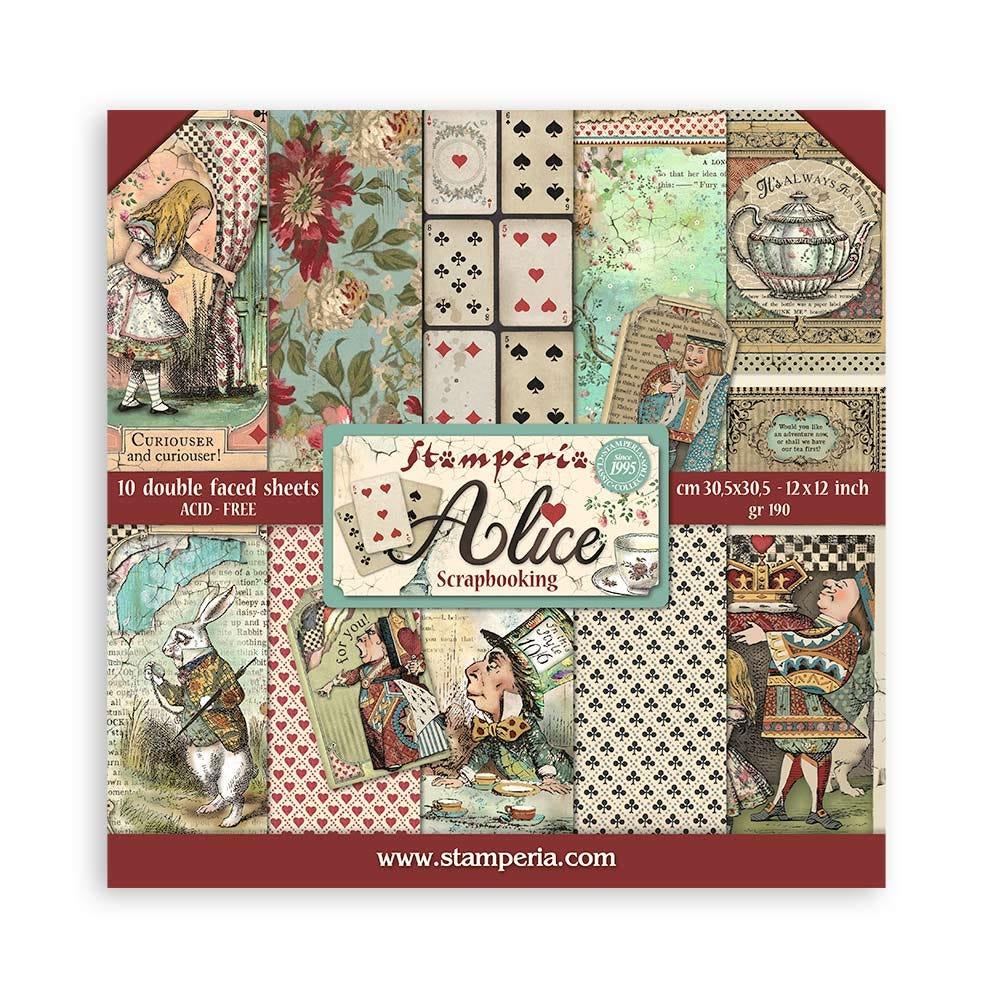 Stamperia 스탬페리아 앨리스 정사각 배경지 Alice 12x12