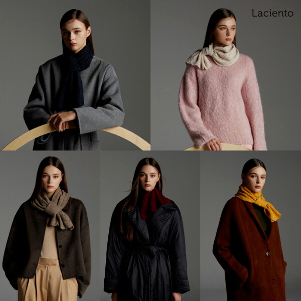 라씨엔토 23 WINTER 캐시미어 100 레이스 머플러 (풀패키지)