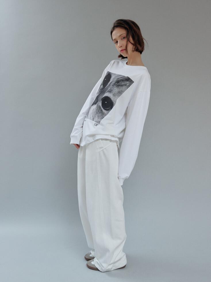 peeky cat t-shirts (white)