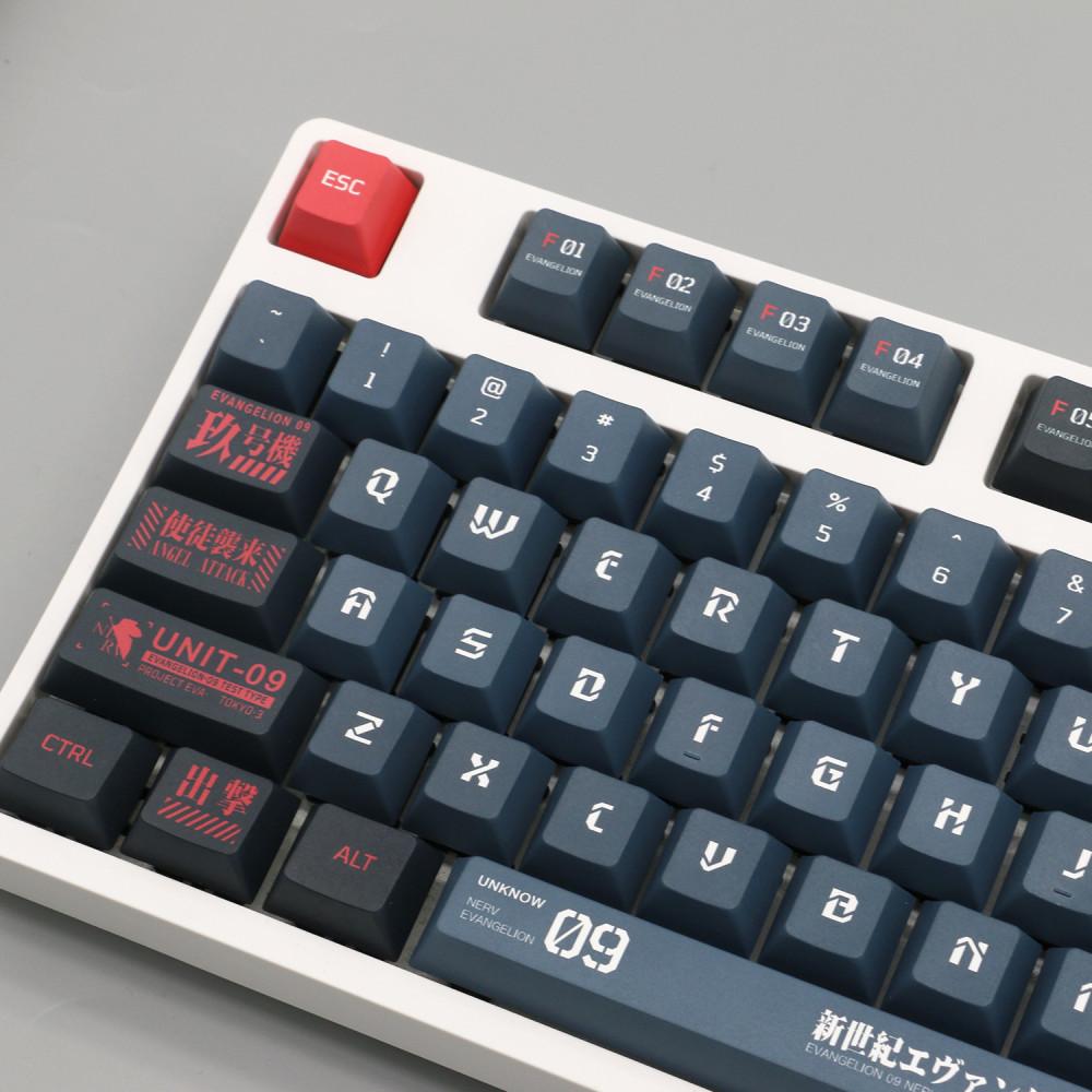 EVA 09 블랙 먹색 체리 PBT 키캡 한성 레오폴드 바밀로