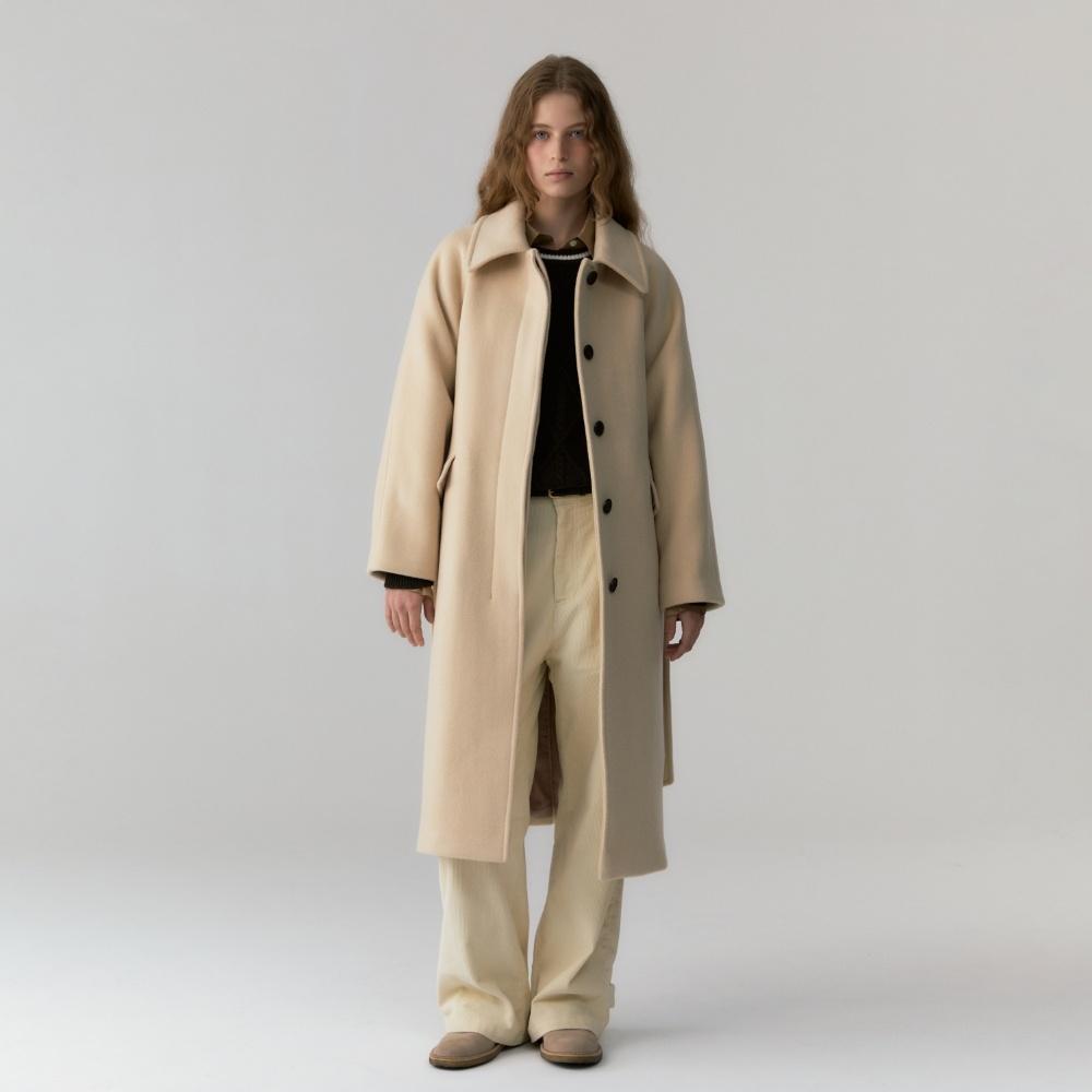 balmacaan coat - butter