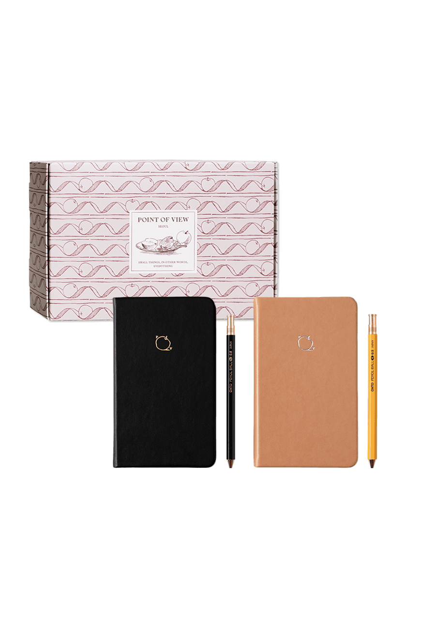 애플 저널 & 우든 겔펜 기프트 세트  Apple Journal & Wooden Gel Pen