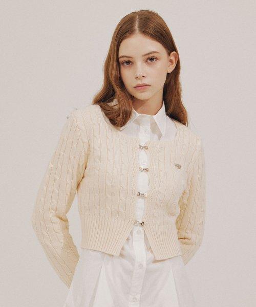후크 가디건 [IVORY]