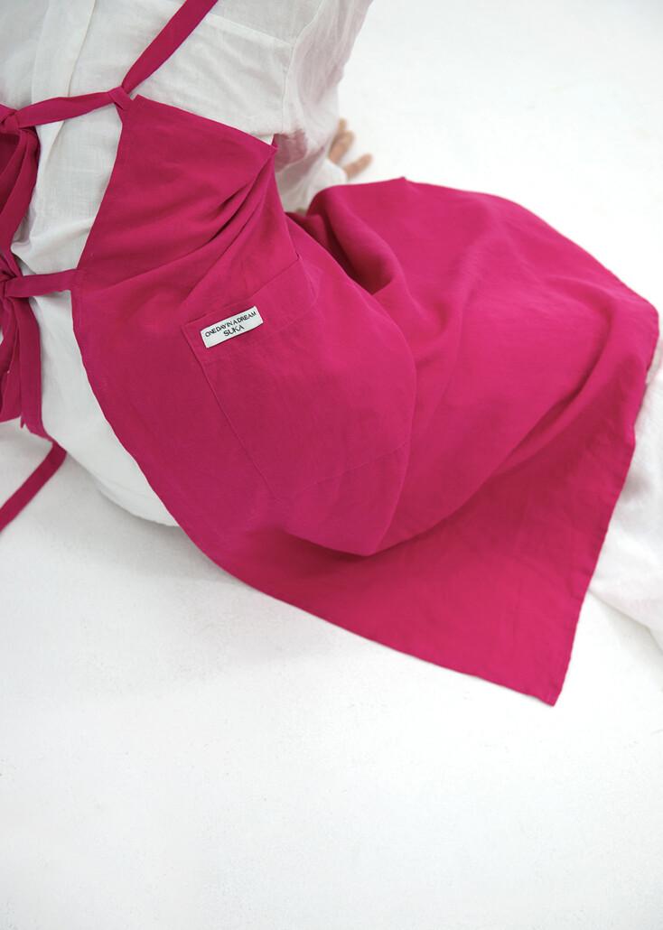 Ava apron - Magenta Pink
