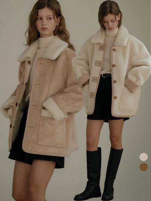 Reversible suede mustang_2color