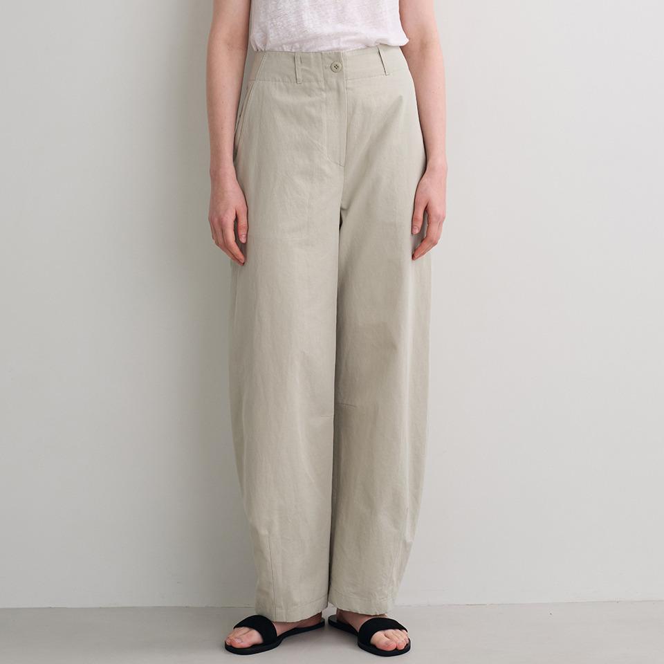 barrel linen blend pants (light khaki)