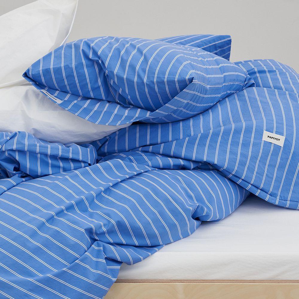Blue Wave Stripe Duvet Cover