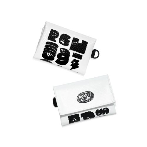 GO OUT 타포린 방수 미니 파우치 화이트