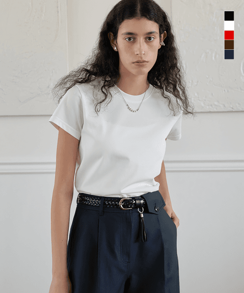 2PACK 수피마 코튼 럭스 크롭 티셔츠 (5color)