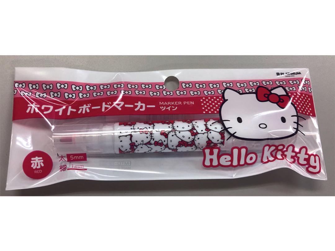 ハローキティ ホワイトボードマーカーツイン レッド