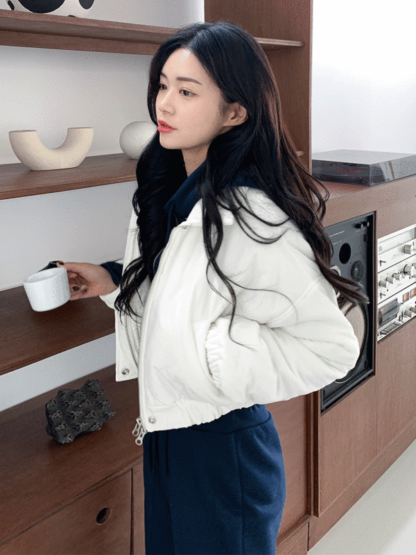 밀키스 크롭 패딩 (3color)