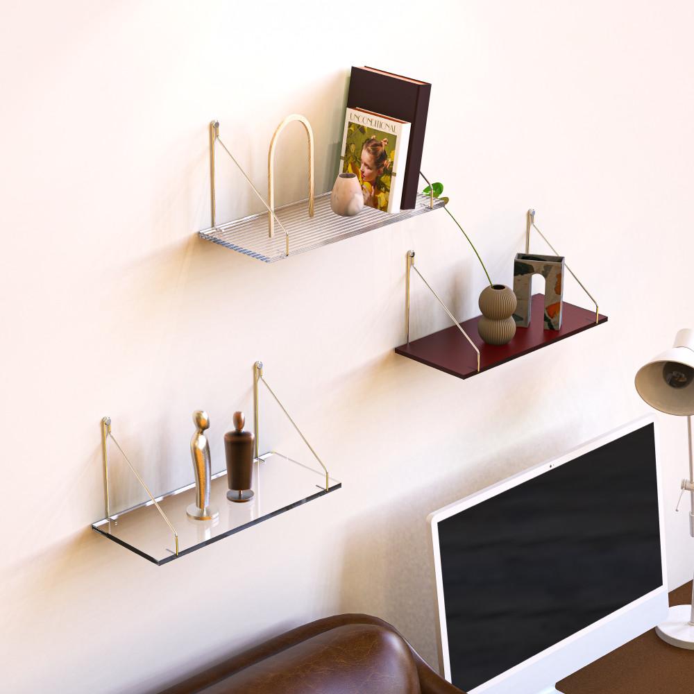 못없이 아크릴 벽선반 투명 30cm 무타공 인테리어 무지주 꼭꼬핀 벽걸이선반