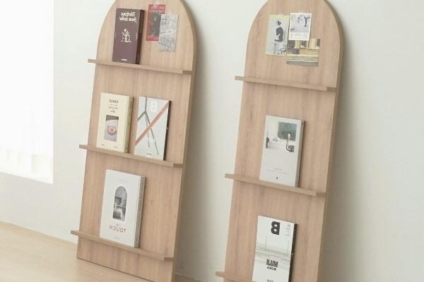 롱드 450/600 라운드 매거진랙 북선반 전면 책장 잡지 진열장 2colors