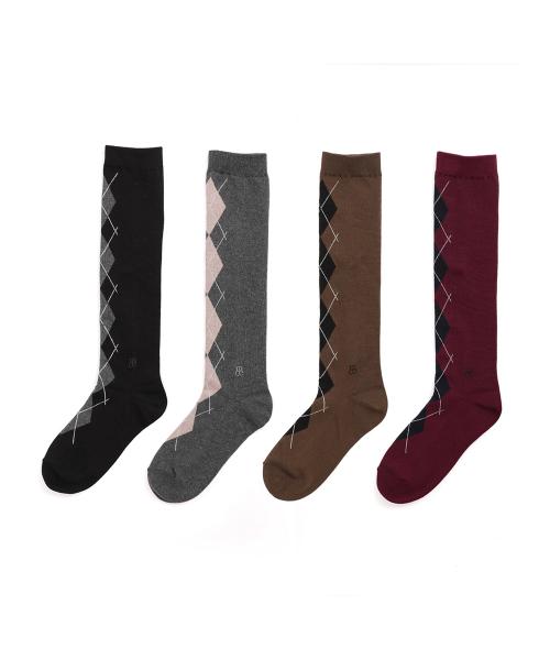 Dynee 다이니 아가일 패턴 롱 삭스_4color 중 택2