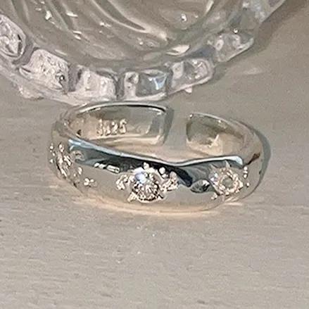 [silver92.5] 블링 러블 보석링 (1color) 은반지 실버 데일리