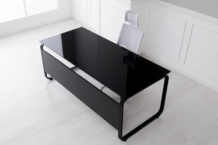 데임 강화유리 A형 책상 1200x600 3colors