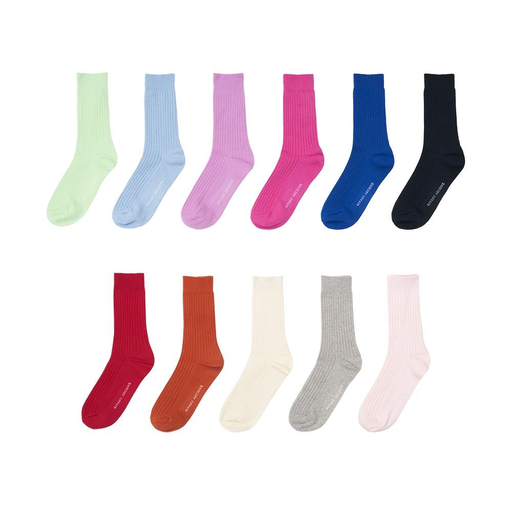 [IVORY,GRAY 컬러 4/19 예약발송] SIAC3039 시야쥬 아카이브 실켓 삭스 (11COLOR)