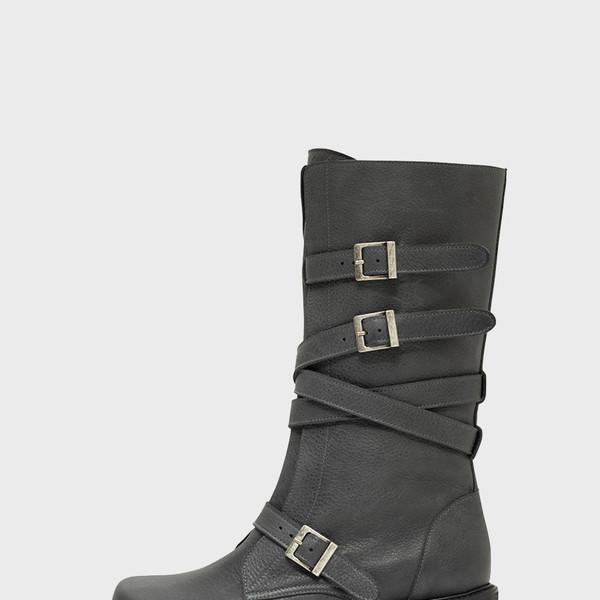 LETA BUCKLE STRAP BOOT_BLACK