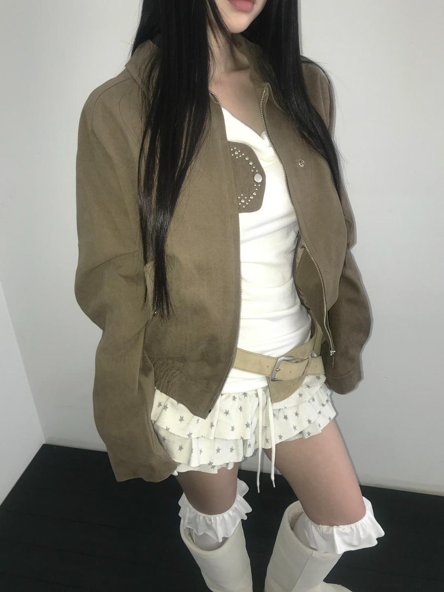 virginia suede blouson (2 color)