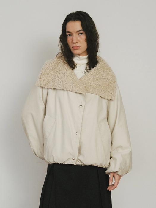 TVW REVERSIBLE FUR BOMBER JACKET_2COLORS