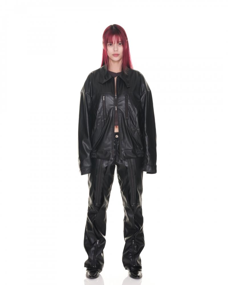 LEATHER FLANK SET [BLACK]