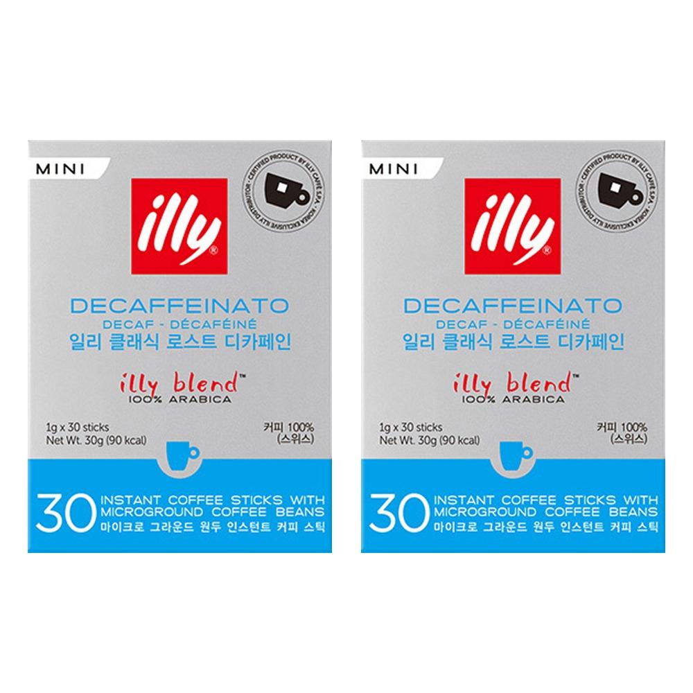 일리 클래식 로스트 디카페인 미니 커피스틱, 1g, 30개입, 2개