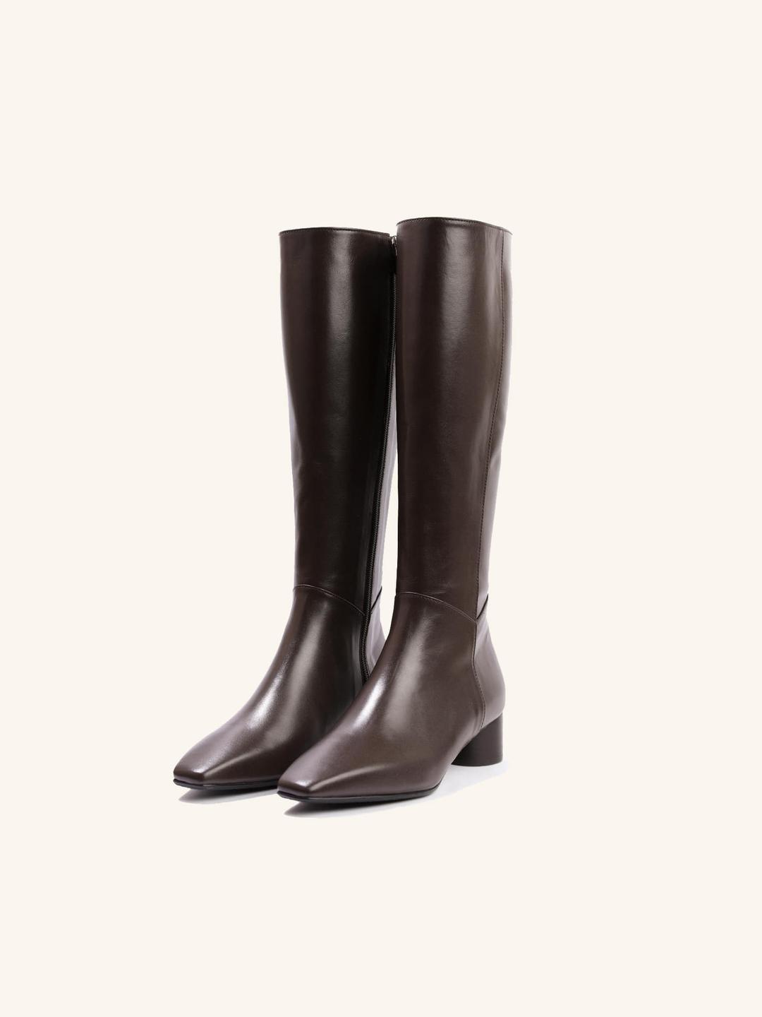 Washing long boots / 브라운