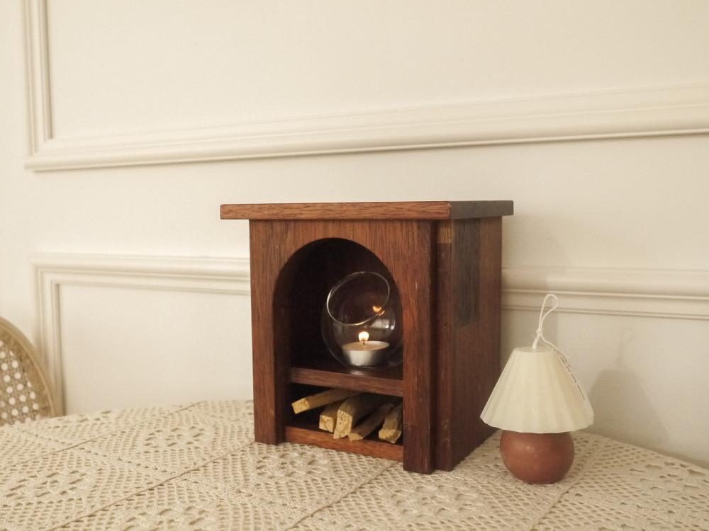 오우하우(ohow) 원목 미니 벽난로 오브제