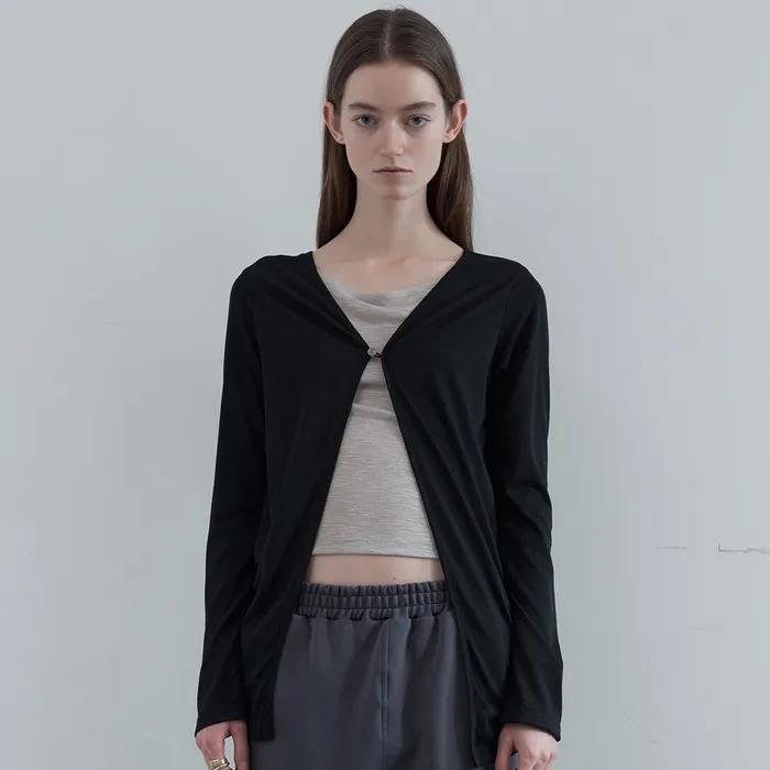 SHEER LONG CARDIGAN (black)